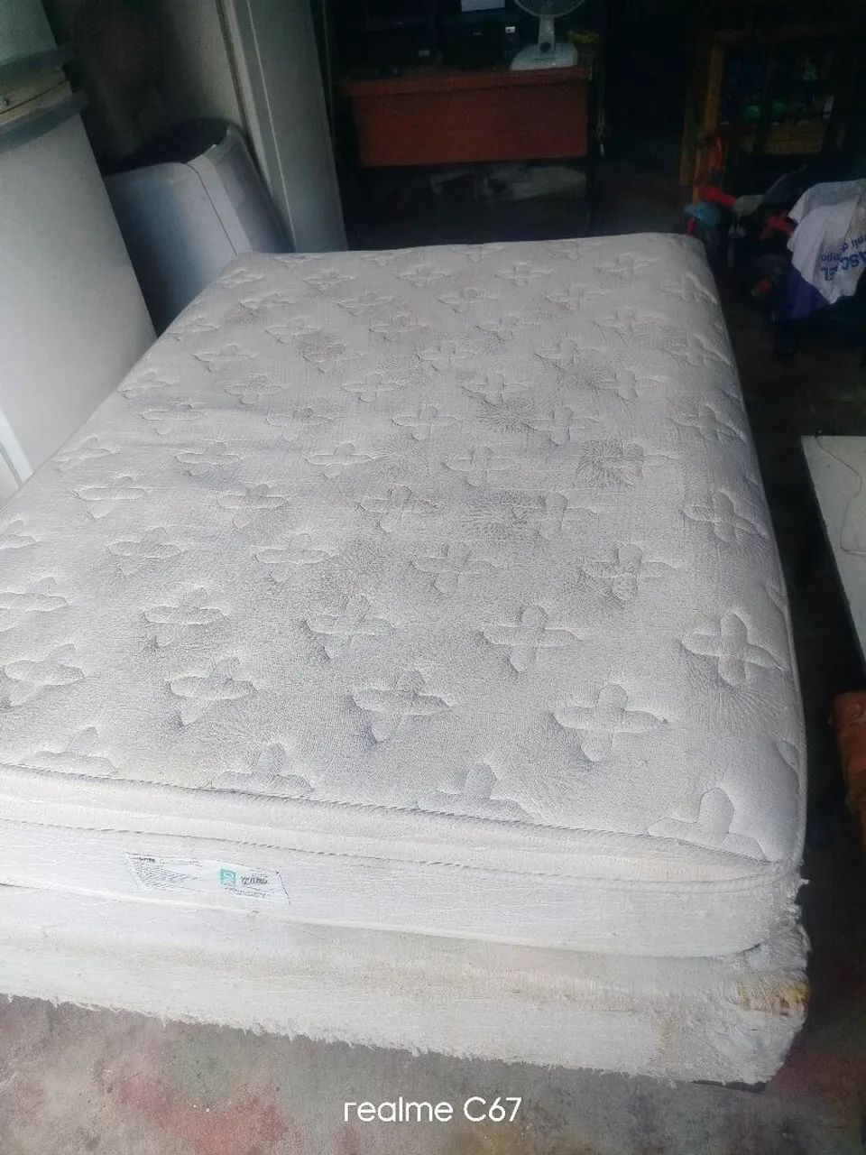 Cama box casal padrão com colchão e cabeceira 