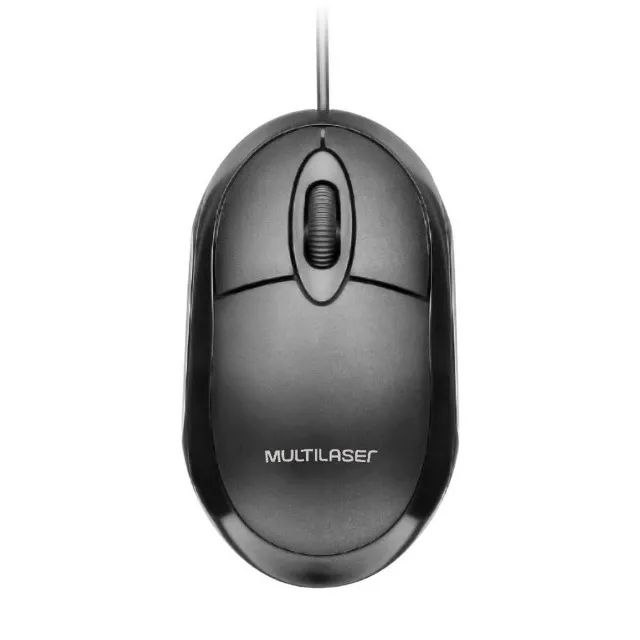 MOUSE COM FIO USB 1200DPI CB 120CM MO300 PRETO - MULTILASER - Foto 4