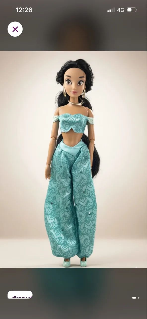 Boneca Jasmine Disney store 
