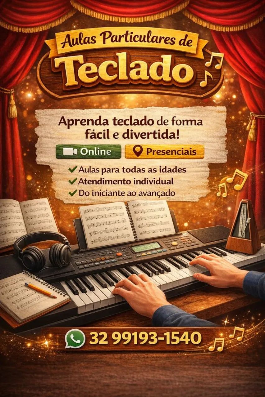 Aulas particulares de teclado 