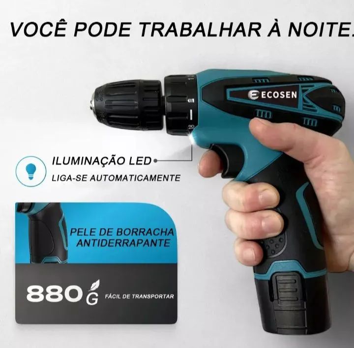 Furadeira profissional 12v nova  - Foto 2