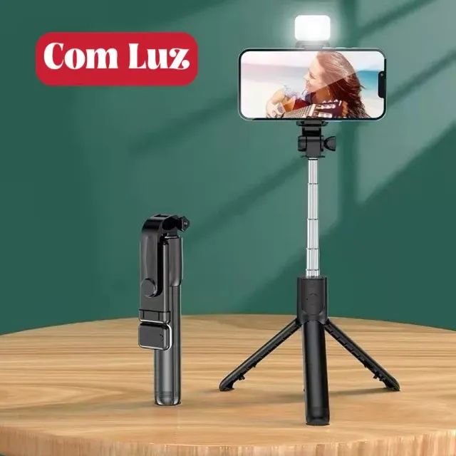 Bastão Pau de Selfie Retrátil Bluetooth suport tripe? para celular com controle - Foto 5