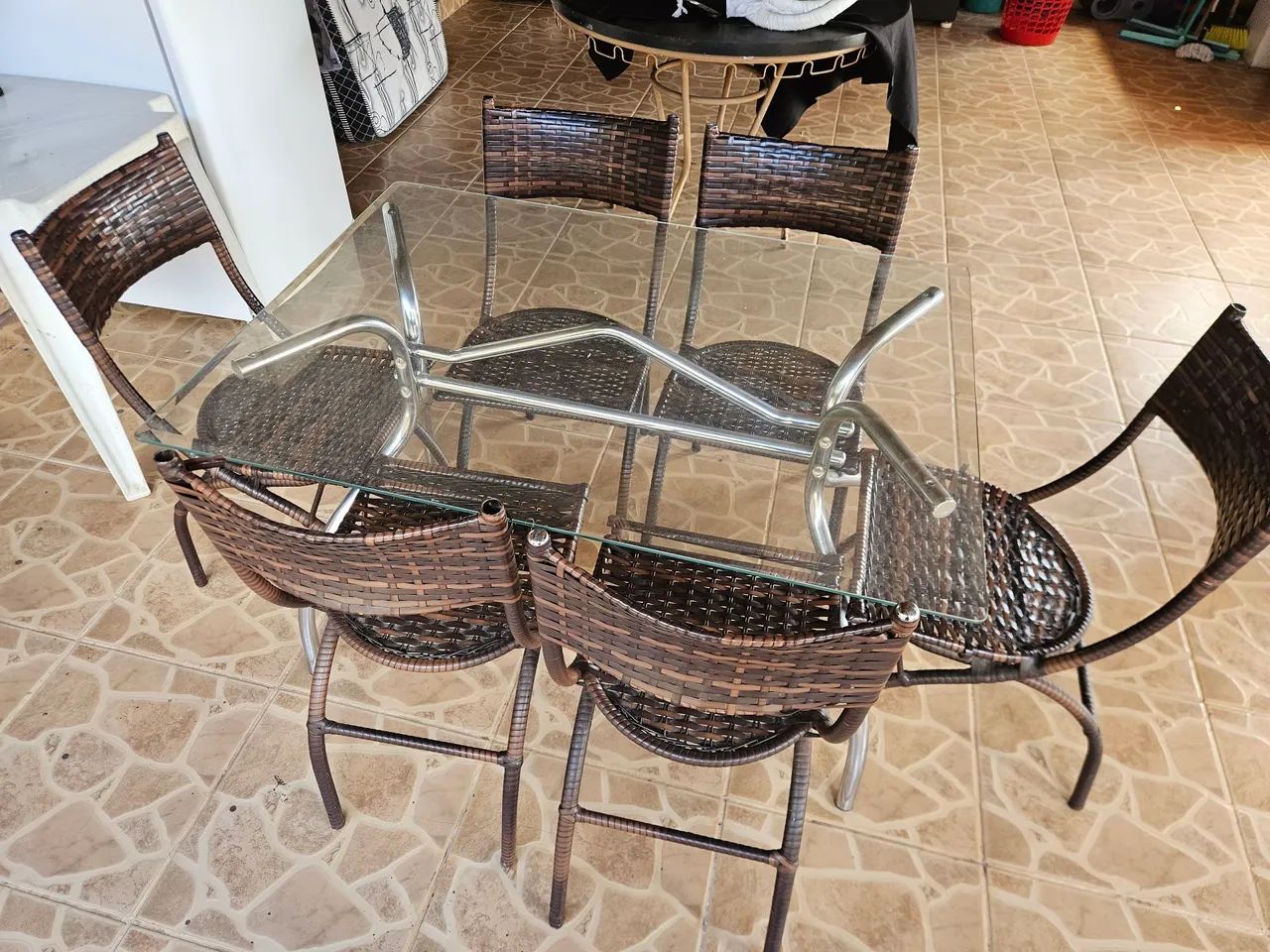 Mesa de vidro 6 lugares - Foto 2