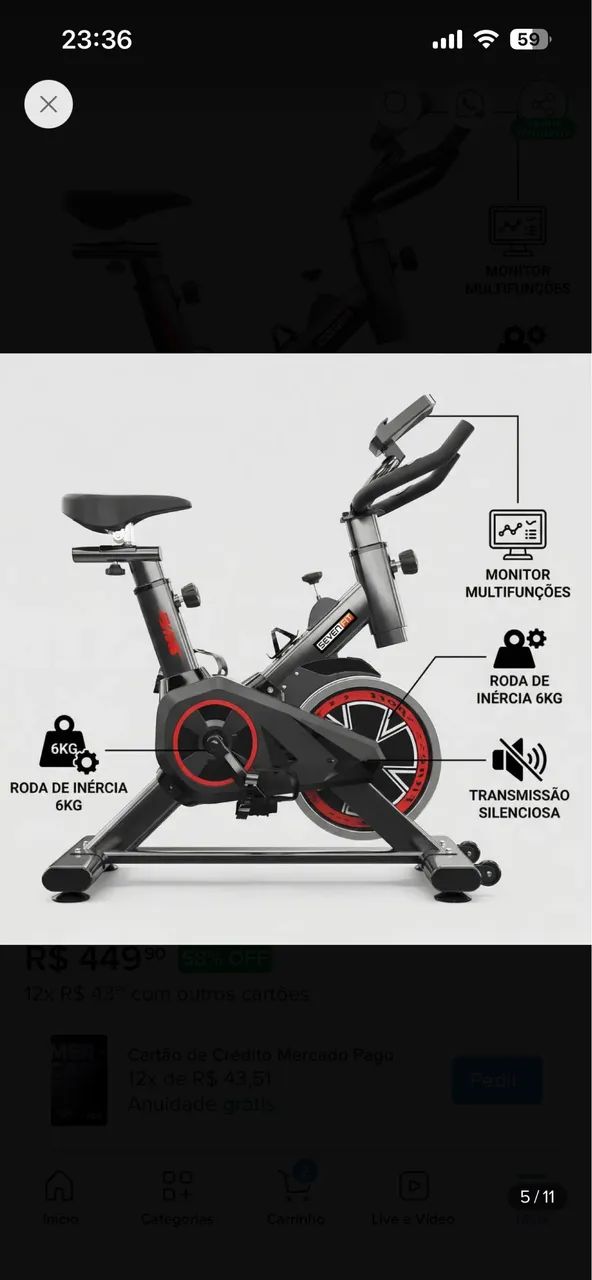 Bike ergométrica nova  - Foto 3