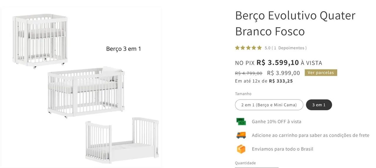 Berço 3 em 1 - Foto 2
