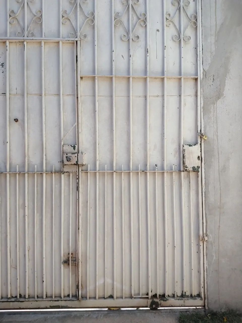 Garage gate with pedestrian gate   
