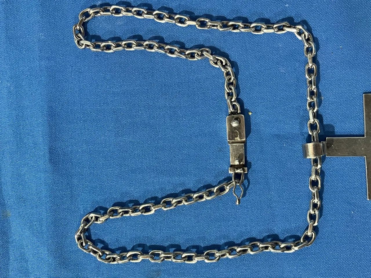 Kit de Prata - Cordão, Pulseira e Pingente de Crucifixo - Foto 2