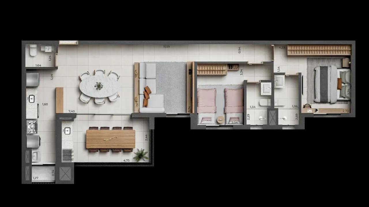 PLANTA 98m²