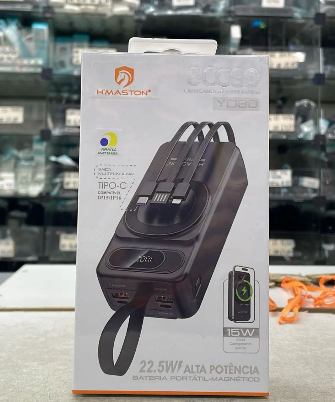 Power Bank 30.000mah YD80 HMaston Indução