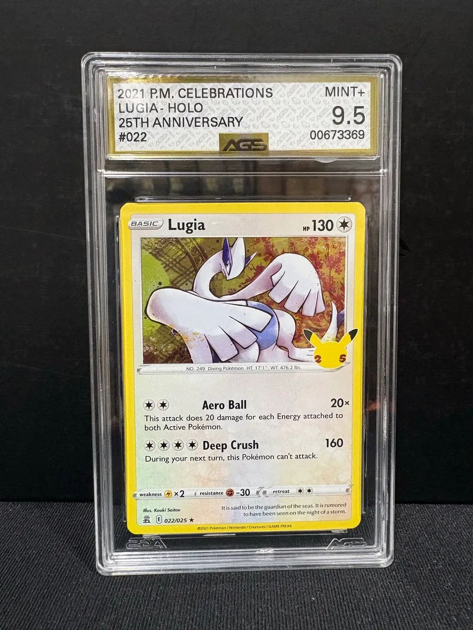 Carta Pokemon Lugia Ags 9,5