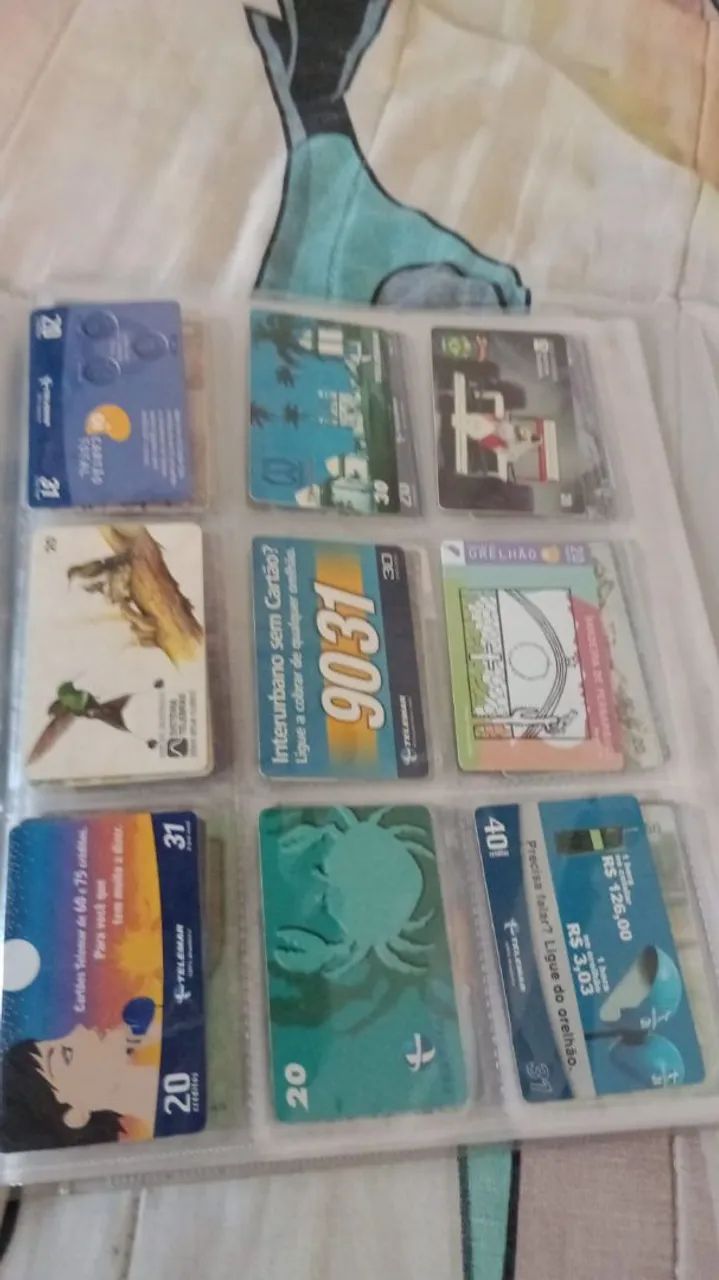 Cartão de telefone antigo  - Foto 3