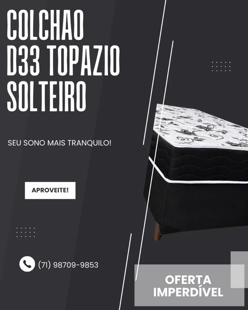 COLCHÃO SOLTEIRO D33 