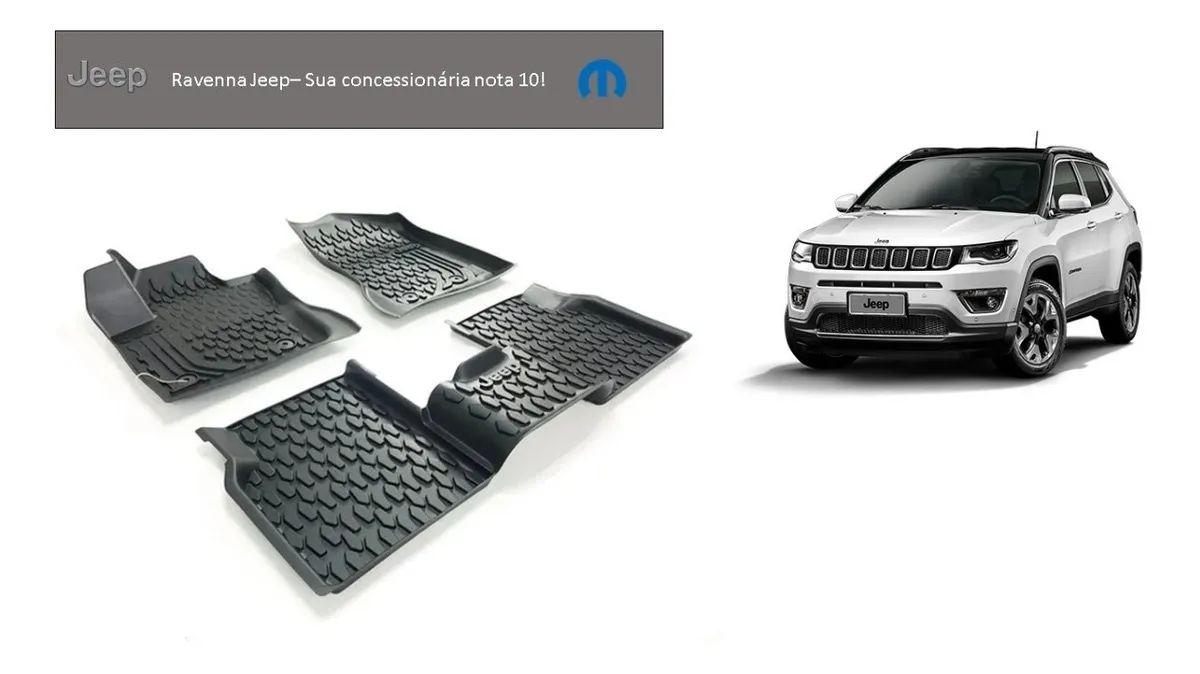 Tapete Interno Com Borda Alta Para Compass - Original Mopar Preto - Foto 3