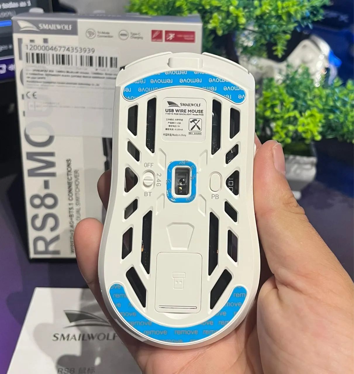 MOUSE GAMER SMAILWOLF RS8 BRANCO - Foto 4