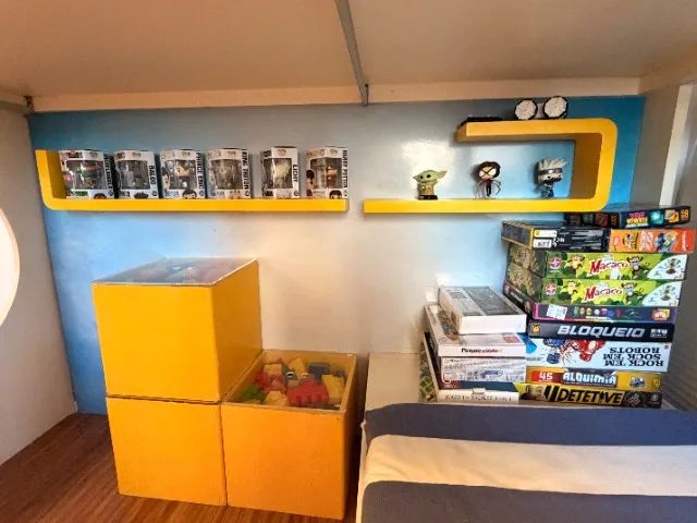Quarto Infantil Triliche com Bicama mais Cabana e 03 cubos baús para guardar brinquedos - Foto 4