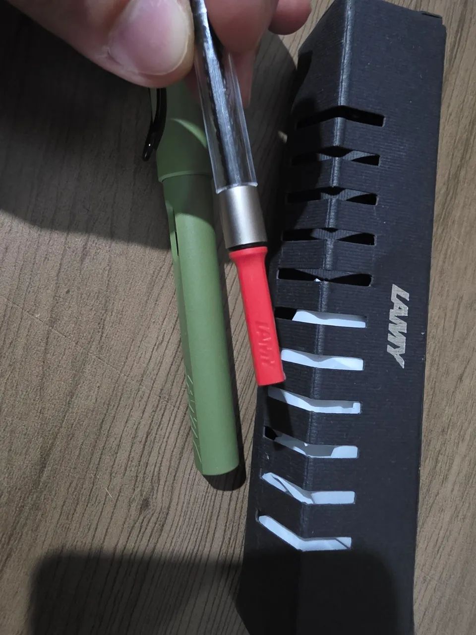 Caneta Tinteiro Lamy Savannah Green EF  - Foto 4