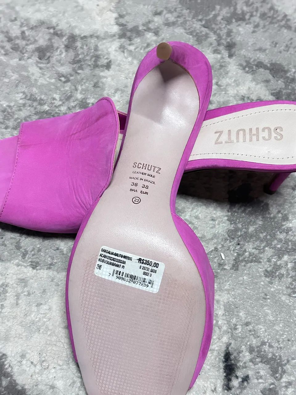 Sandália Schutz Rosa de Couro tam 36 - Foto 3