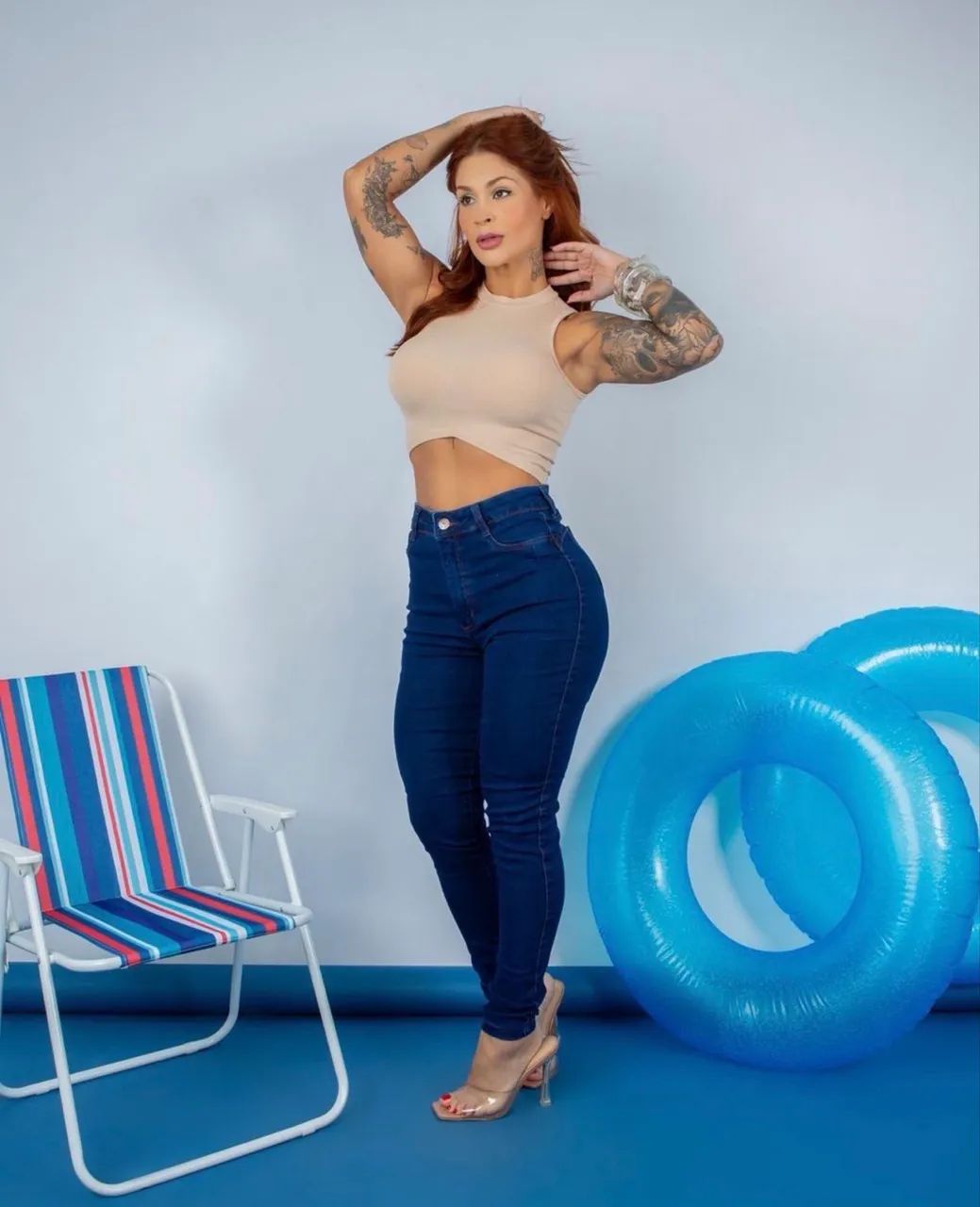 Calça Slim com elastano