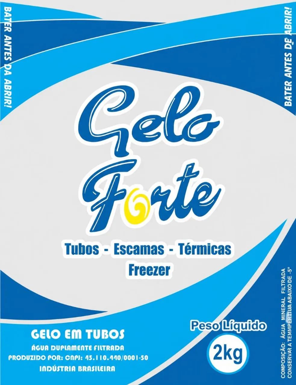 Gelo em cubos 