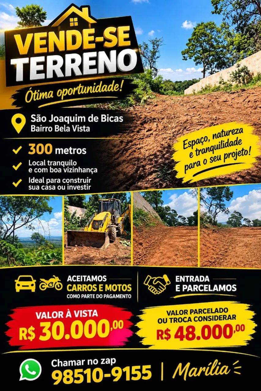 Lote 300m²  Aceito trocas e financio com entrada