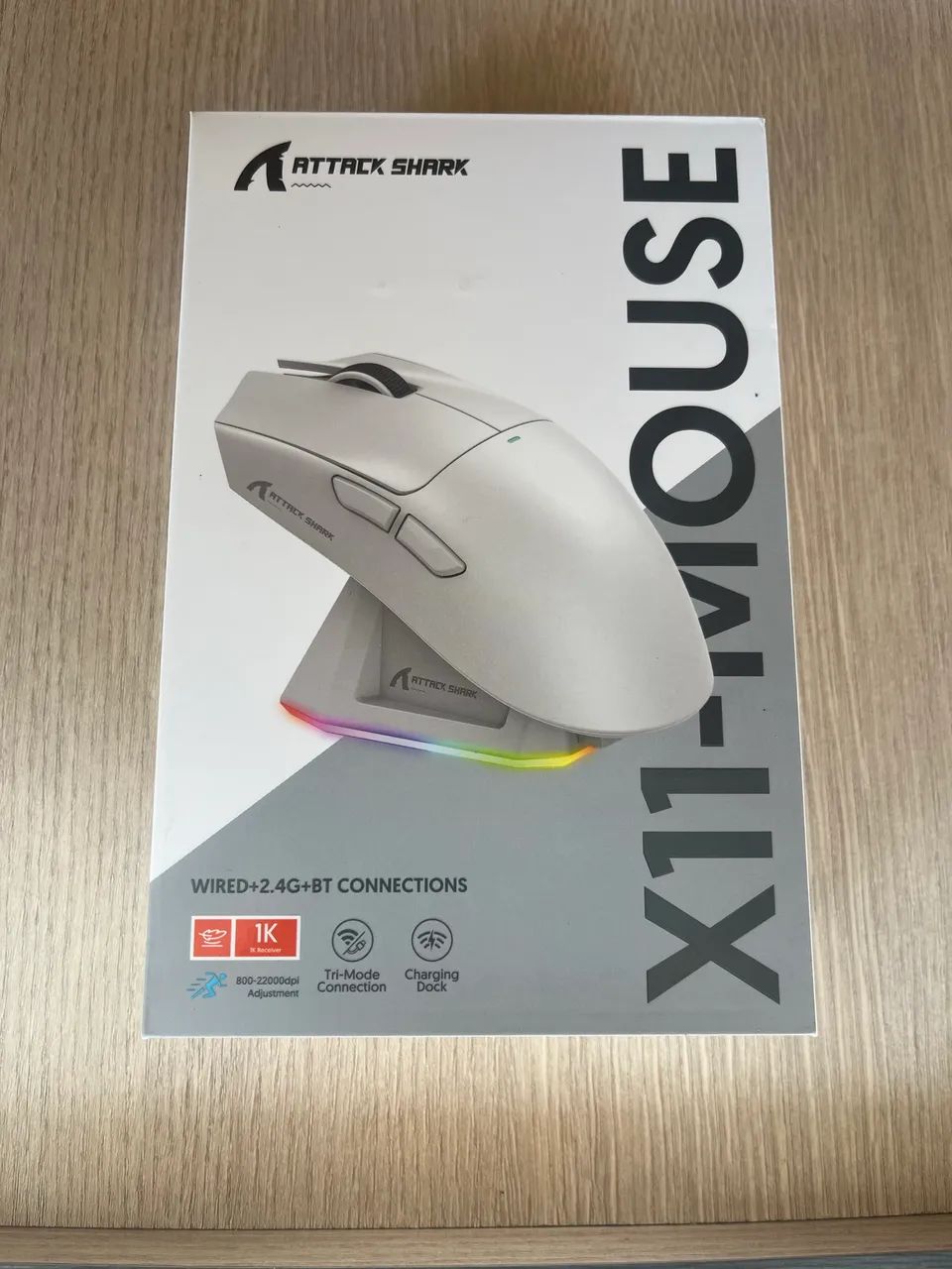 Mouse Gamer Attack Shark X11 - Branco