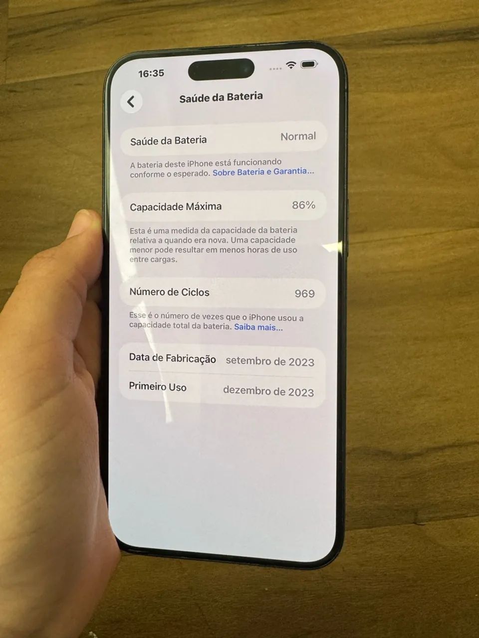 iPhone 15 Pro Max 85% semi novo