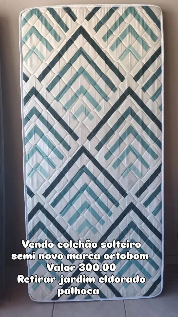 Vendo colchão solteiro semi novo marca ortobom