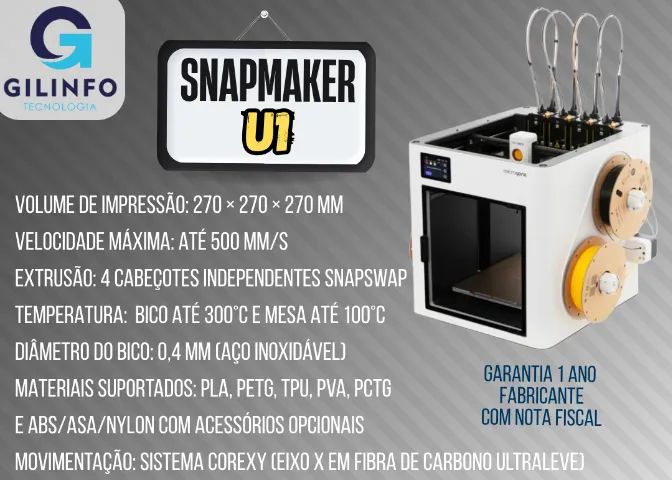 Impressora 3D Snapmaker U1