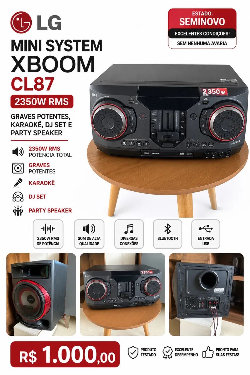 Som mini system LG novíssimo 