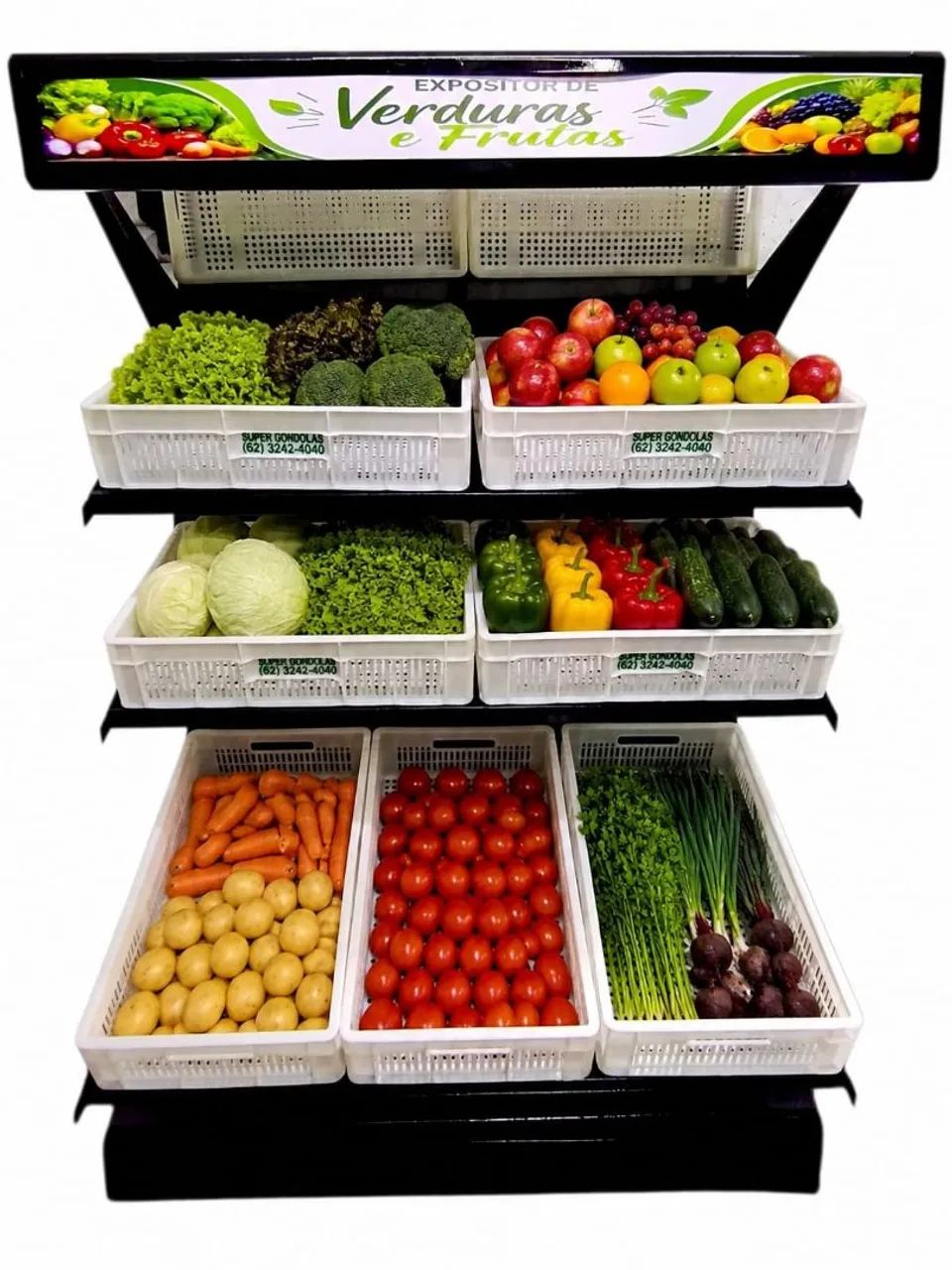 Expositor para Verduras - Com Espelhos 