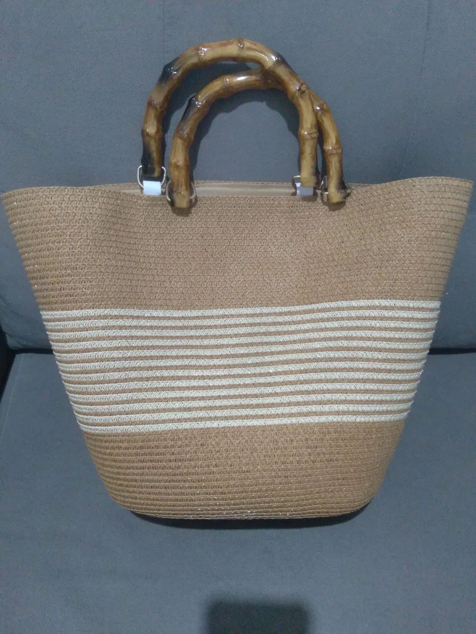Bolsa moda praia dourada - Foto 3