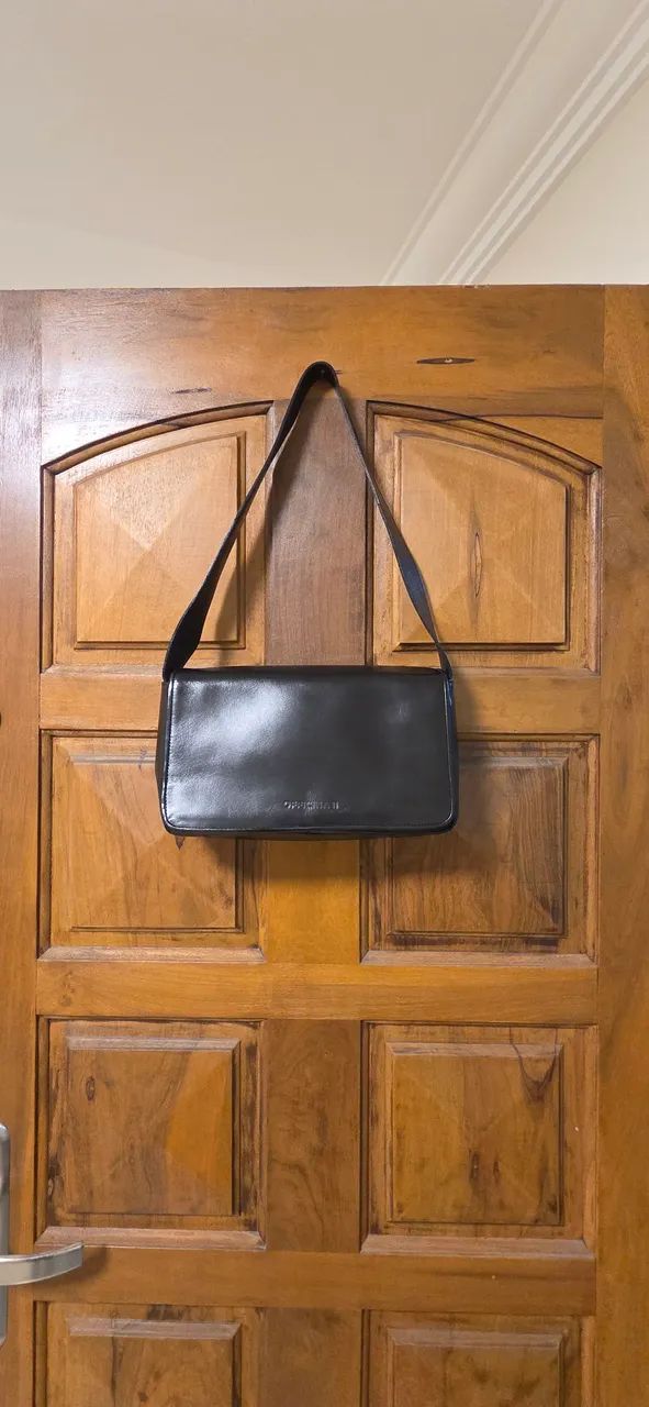 Bolsa de couro legítimo preta - Foto 2