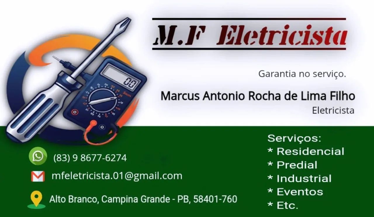 MF ELETRICISTA - ELETRICISTA PROFISSIONAL EM CAMPINA GRANDE E REGIÃO - Foto 3