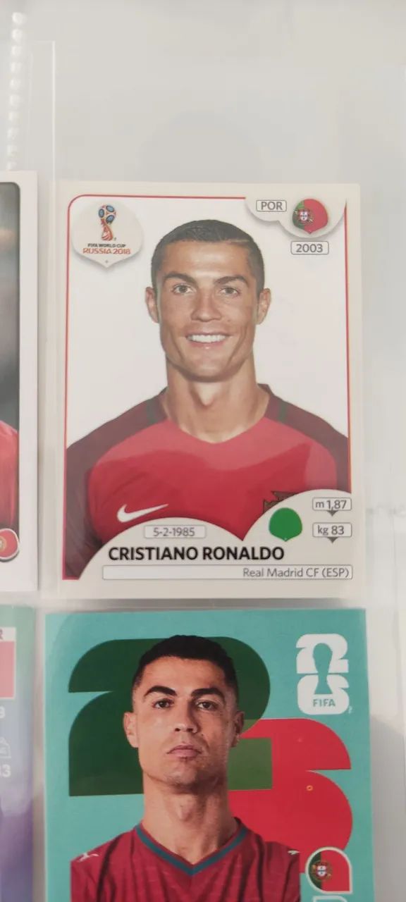 Lote figurinhas Cristiano Ronaldo Copas 2014 2018 2022 2026 - Foto 3