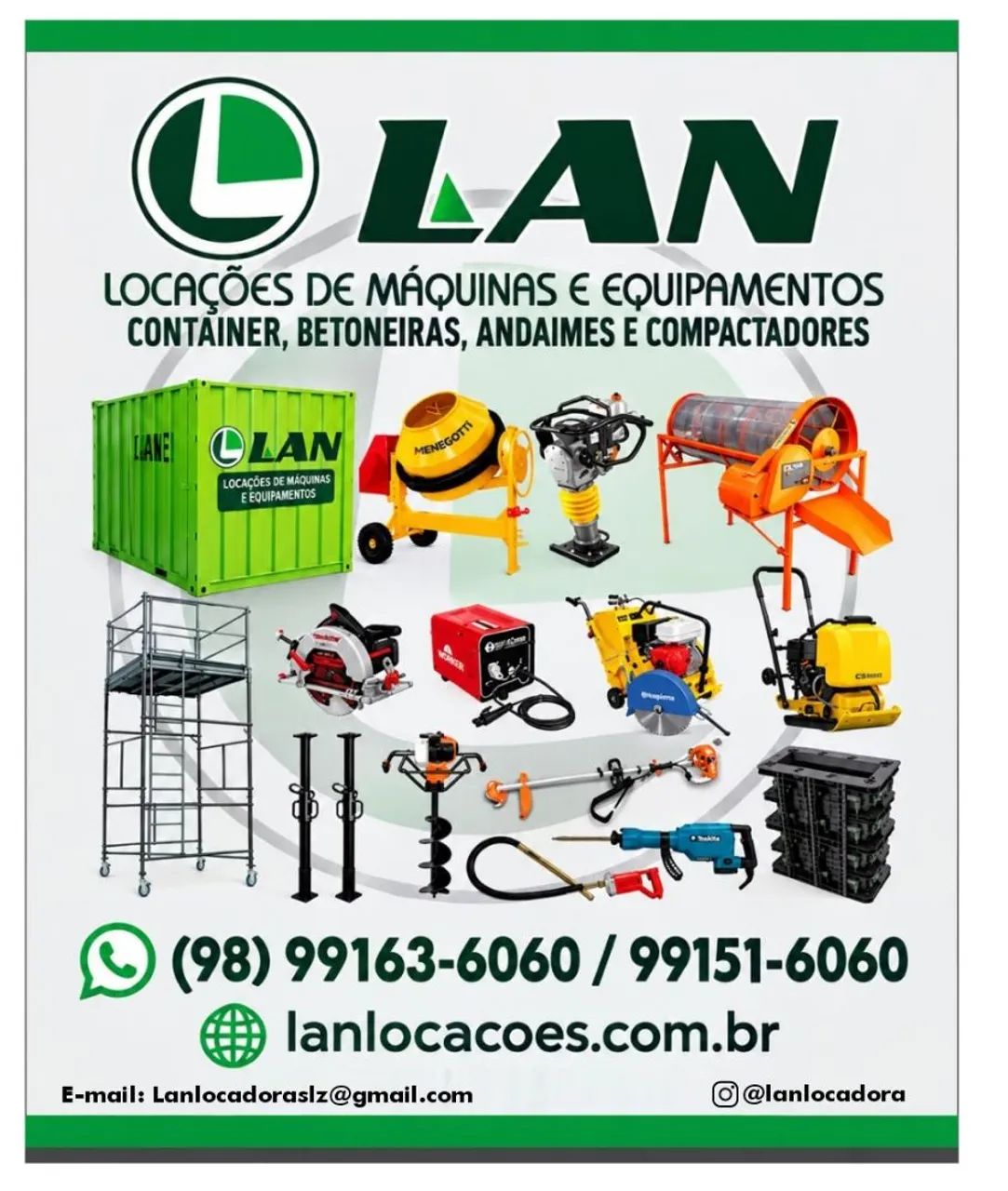 Aluguel de equipamentos 