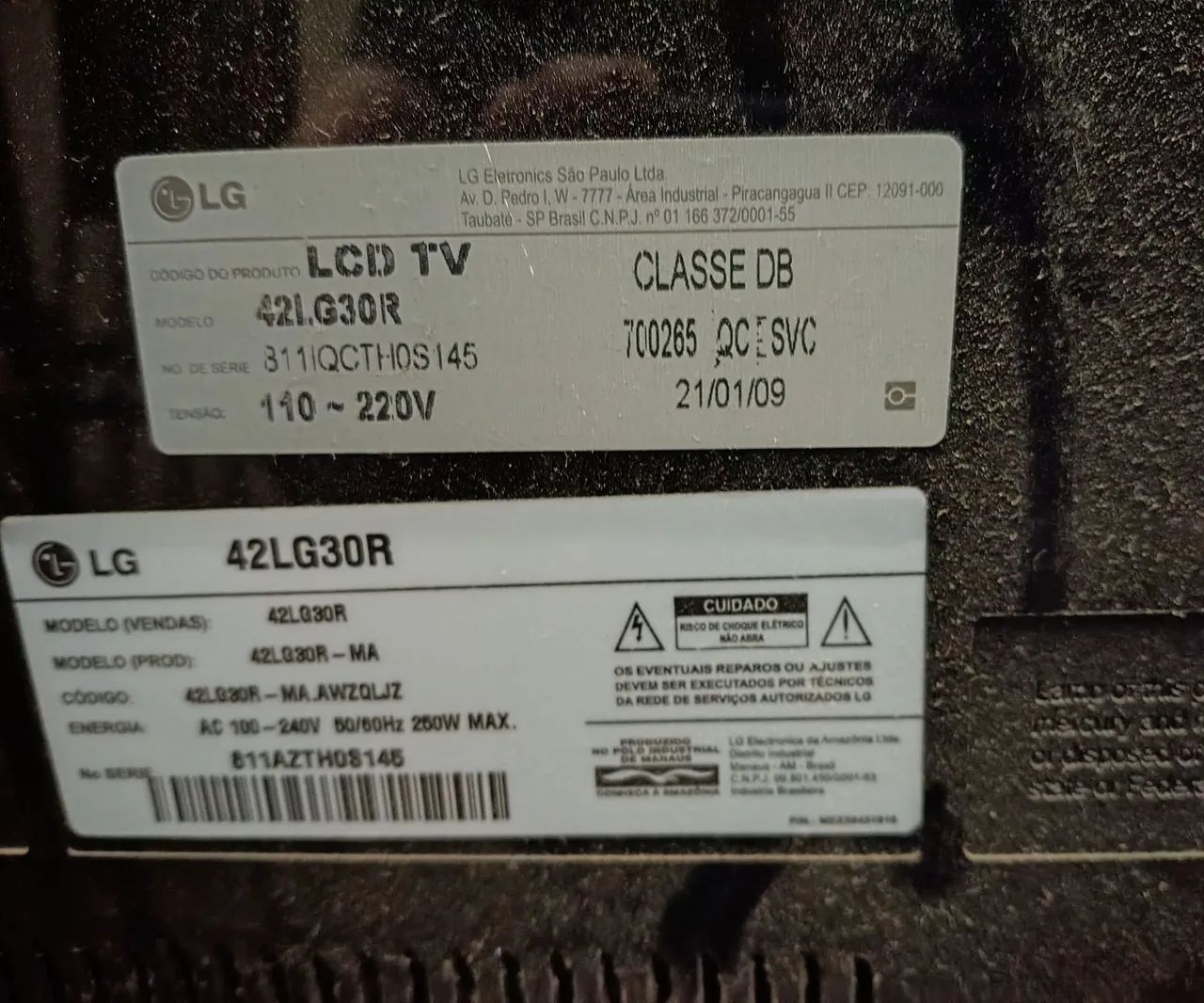 TV Monitor LCD  LG 42 Polegadas. Mod. 42LG30R. Usada - Foto 5