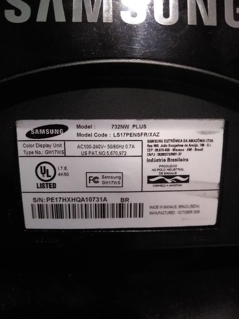Monitor Samsung de 17 Polegadas  - Foto 3