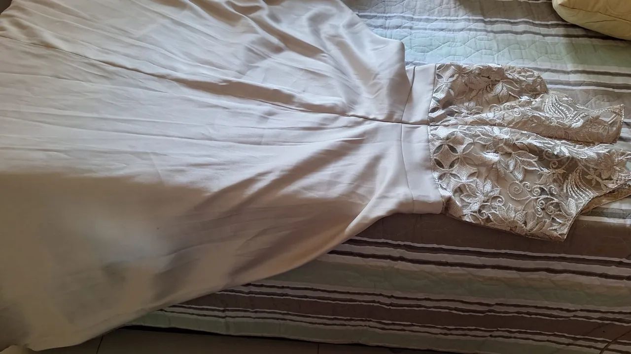 Vestido de festa cor bege - Foto 3