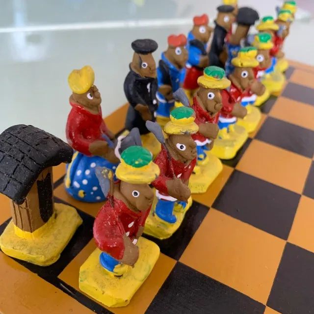 Peça de decoração tabuleiro de xadrez do cangaço - Foto 3