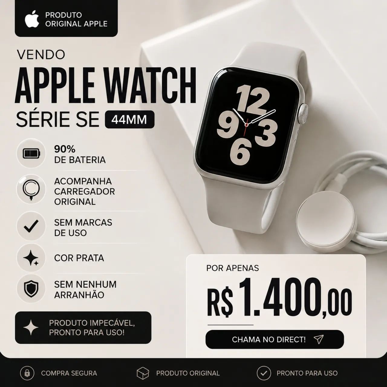 Apple Watch SE 2º geração 44mm 