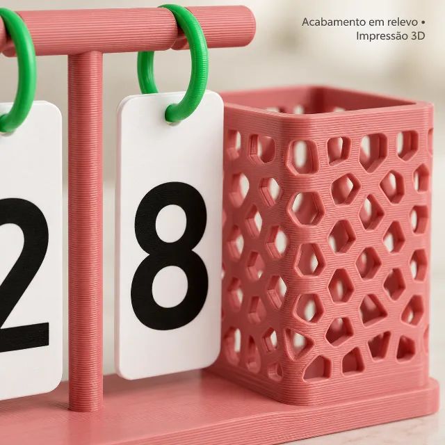 Calendário Infinito e suporte para lápis e objetos - Foto 3