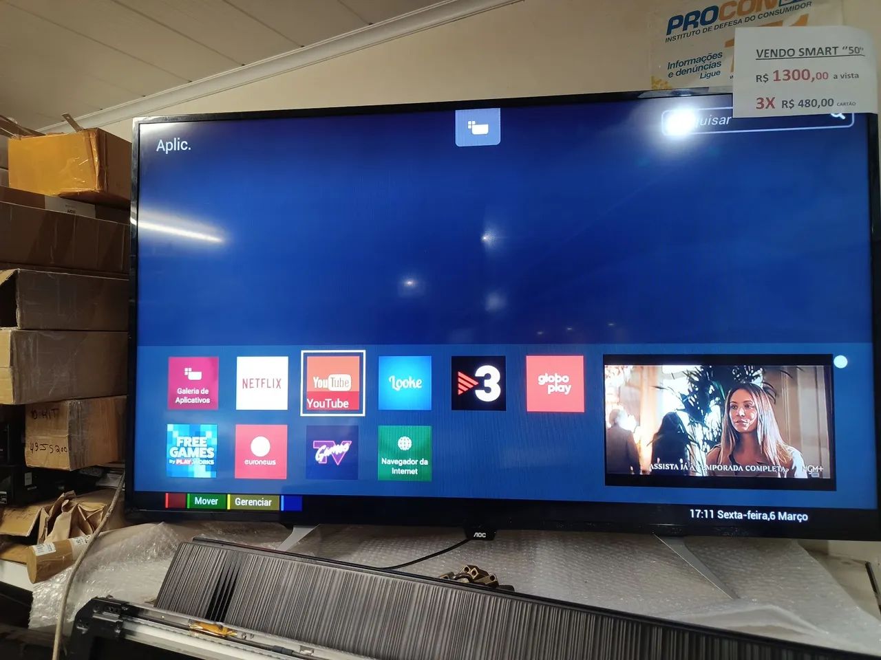 TV AOC 50 SMART COM GARANTIA - Foto 2