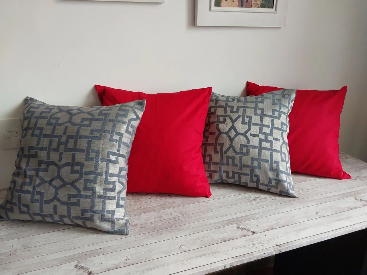 Kit 4 capas de almofadas novas 