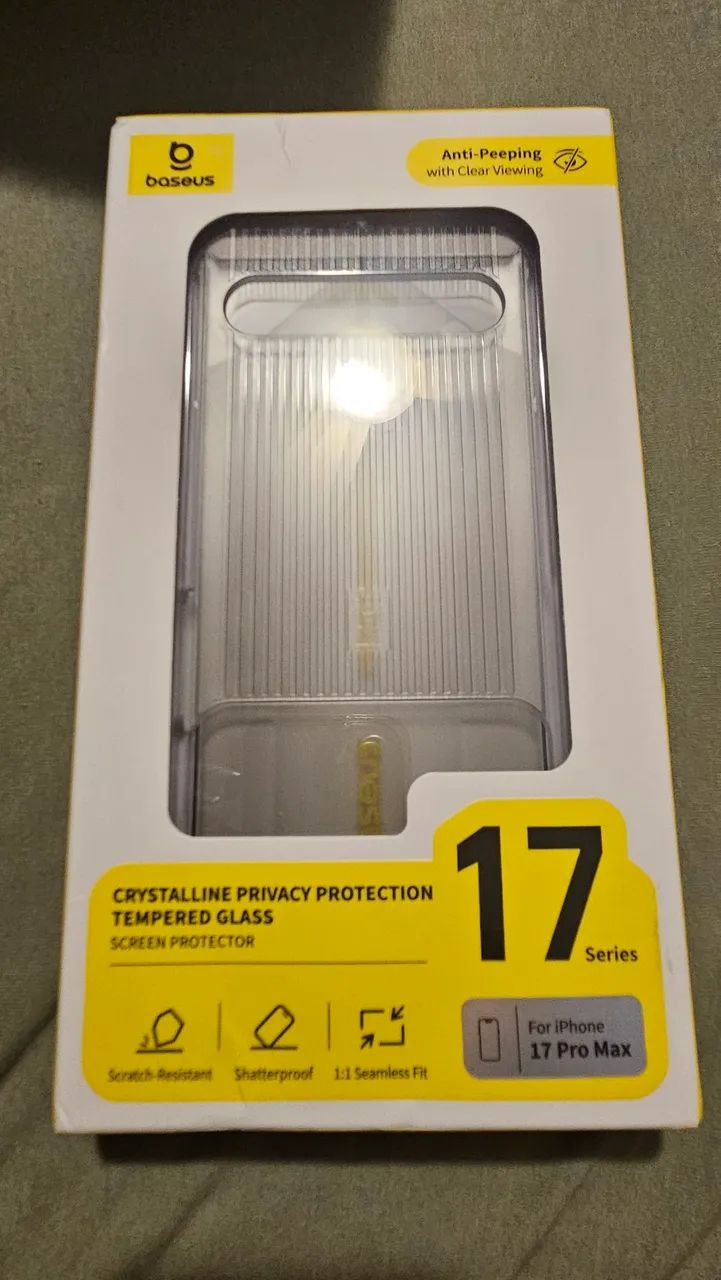 Película iPhone 17 pro max com instalador 