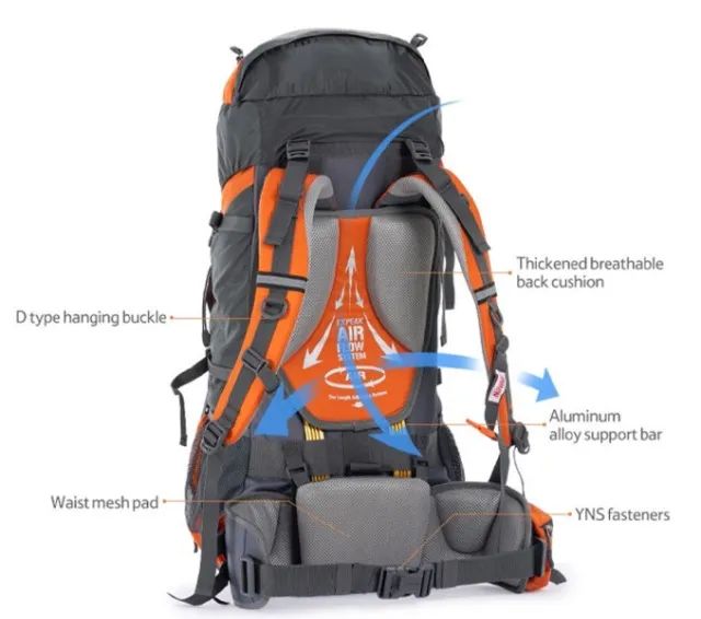 Mochila Cargueira Naturehike 70L (laranja) NOVA - Foto 4