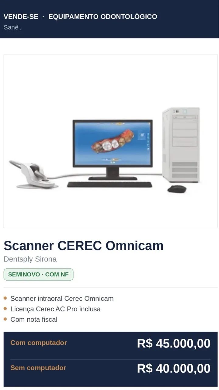 Scanner Cerec Omnicam Dentsply