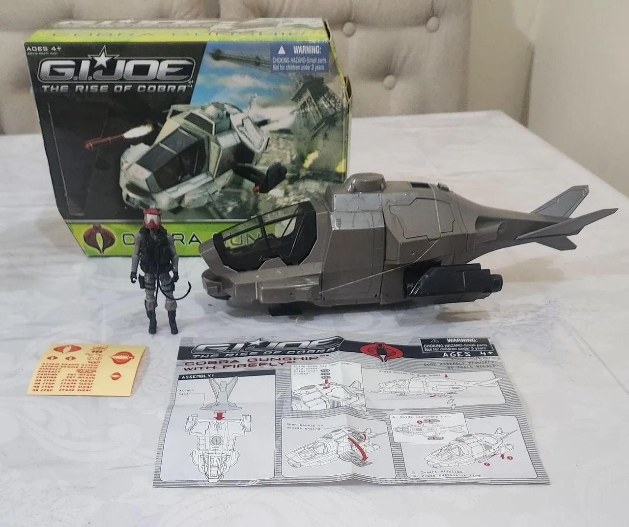Boneco e Veículo Comandos em Ação Gi Joe Cobra Gunship - Foto 5