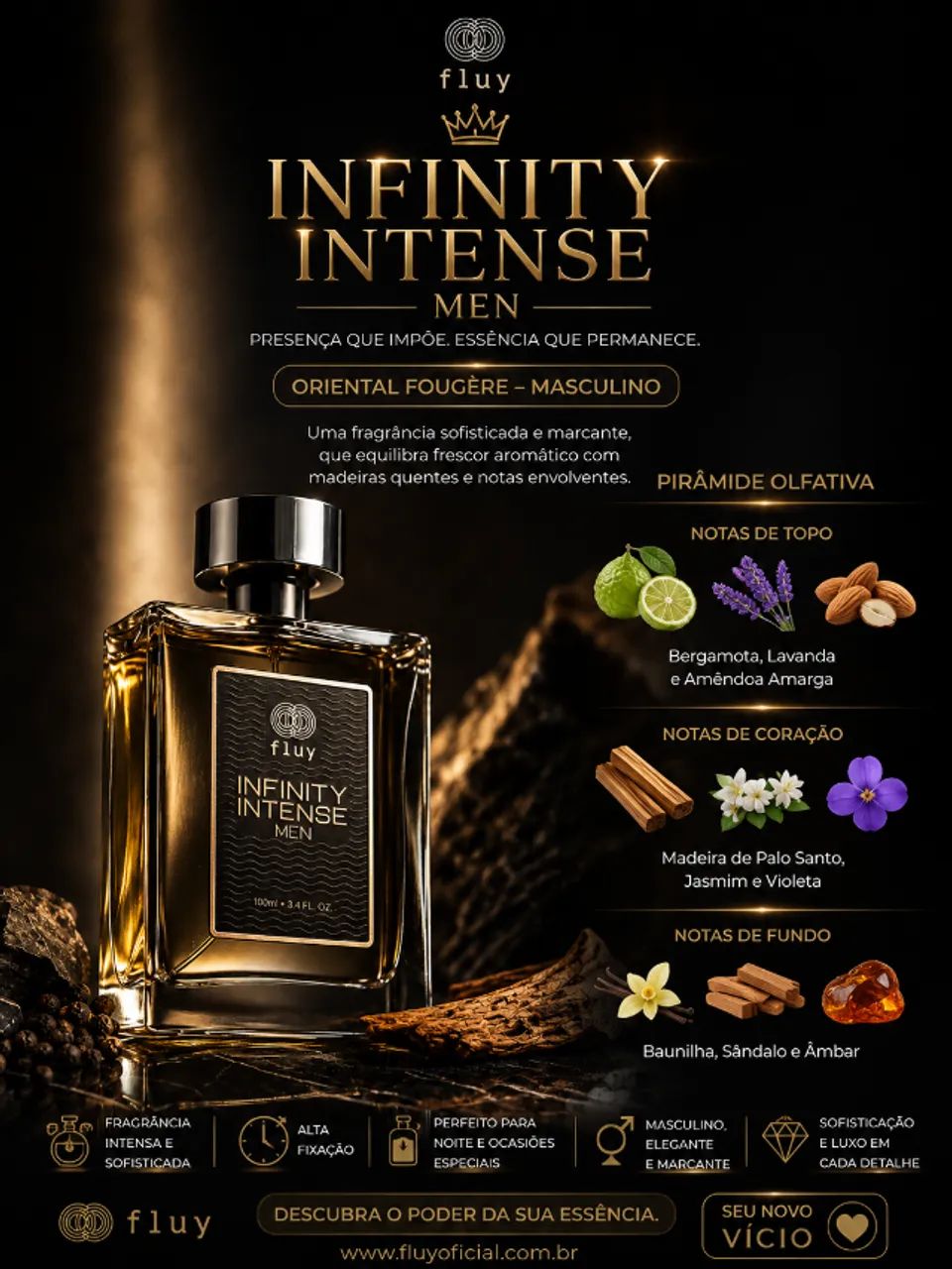 Perfume Infinity Intense Men - LAB 8 - 100ML - Foto 3
