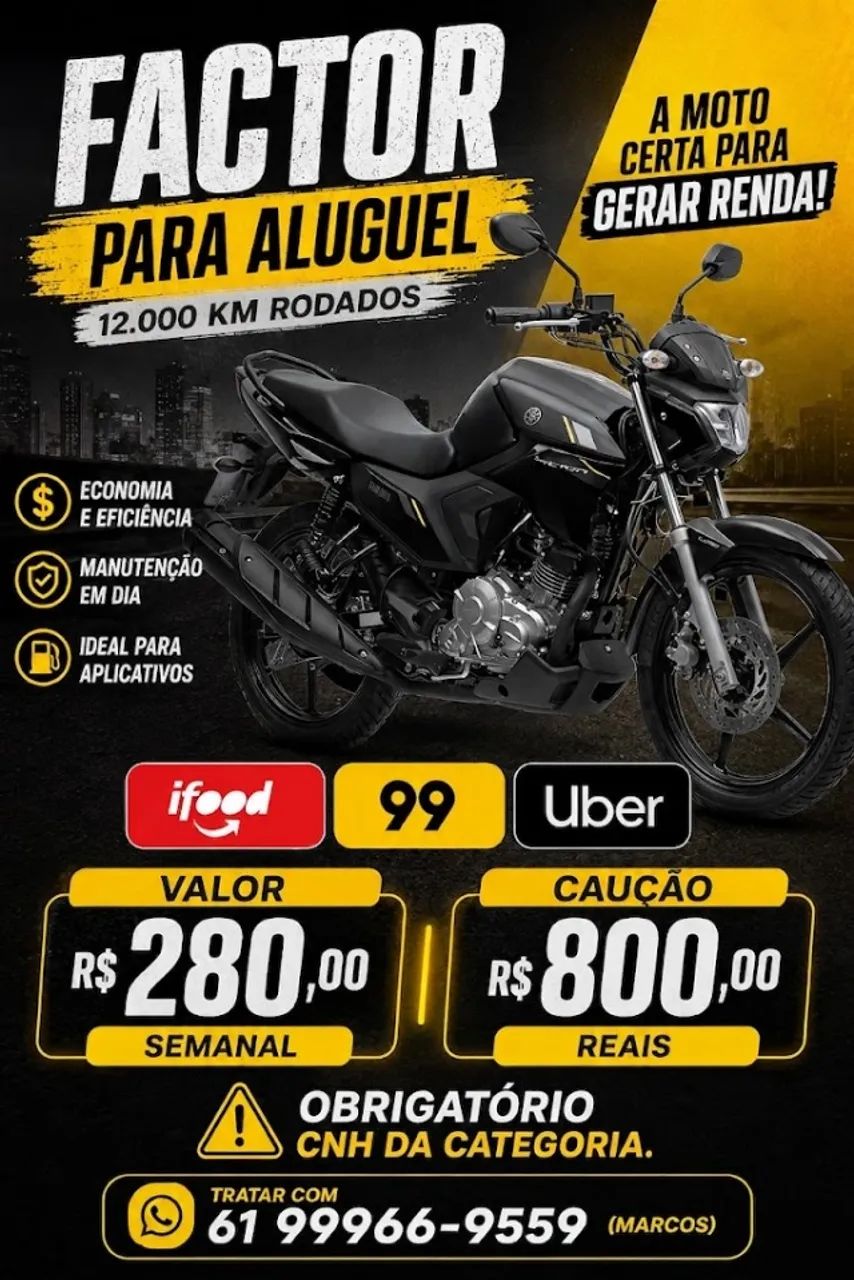 MOTO ALUGUEL FACTOR 150