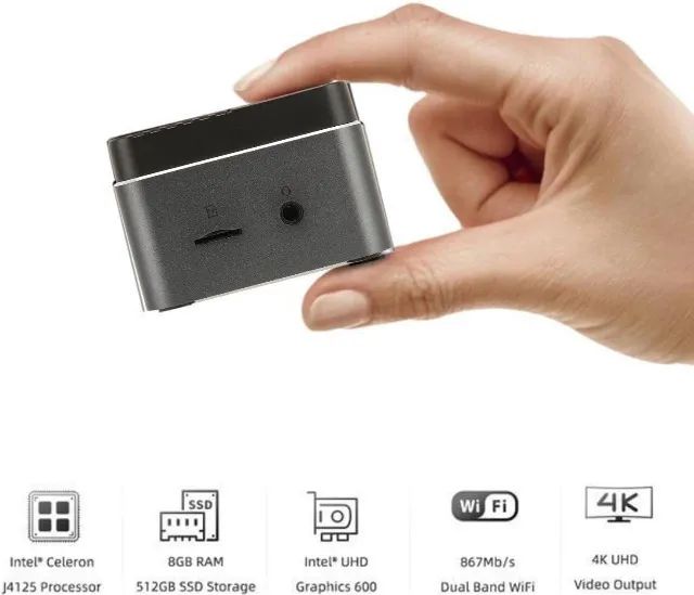 Mini Pc Gmktec kb1 Intel j4125  Memória 8gb / 512gb nve - Foto 2